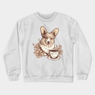 Sweet Corgi Mornings - Delightful Dog Design to Start Your Day Crewneck Sweatshirt